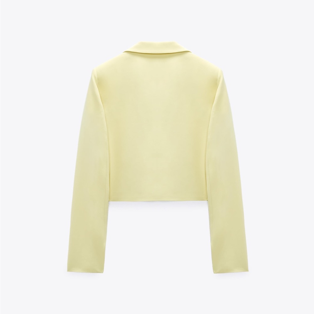 ☀️ ZARA Bloggers Fav Cropped Yellow Blazer. Size SMALL. Excellent Condition - Picture 5 of 6